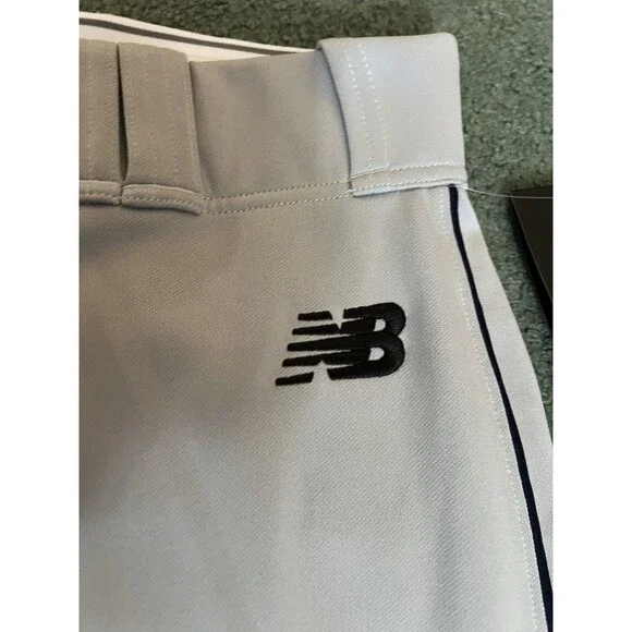 New Balance Grey Adversary 2 Blue Piped Baseball Pants Mens Medium NWT BMP216